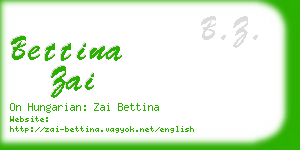 bettina zai business card